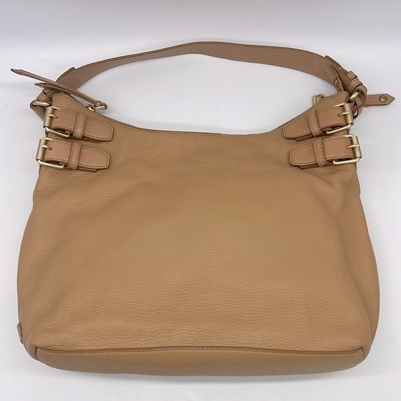 Cole Haan Avery Large Leather Hobo Shoulder Bag Tan Gold - Picture 2 of 16